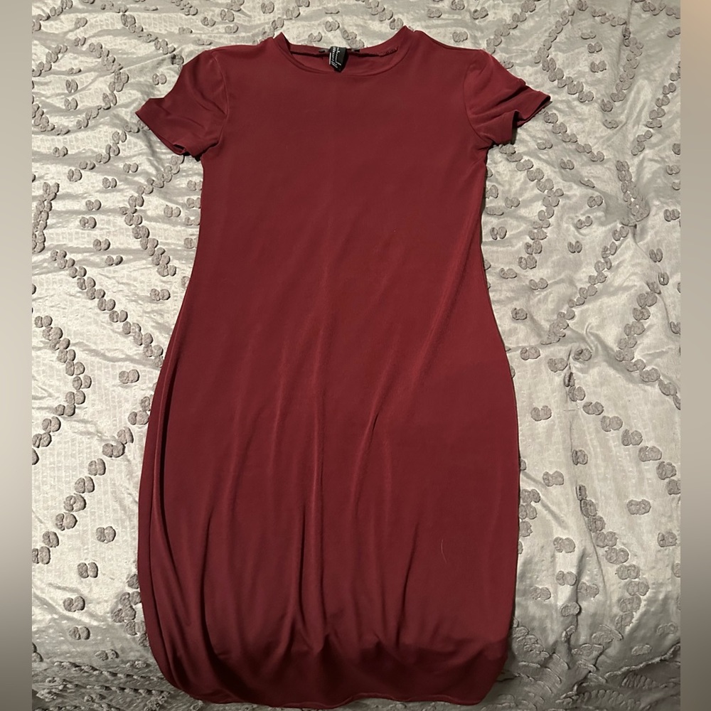 Forever 21 Maroon Bodycon Maxi Dress